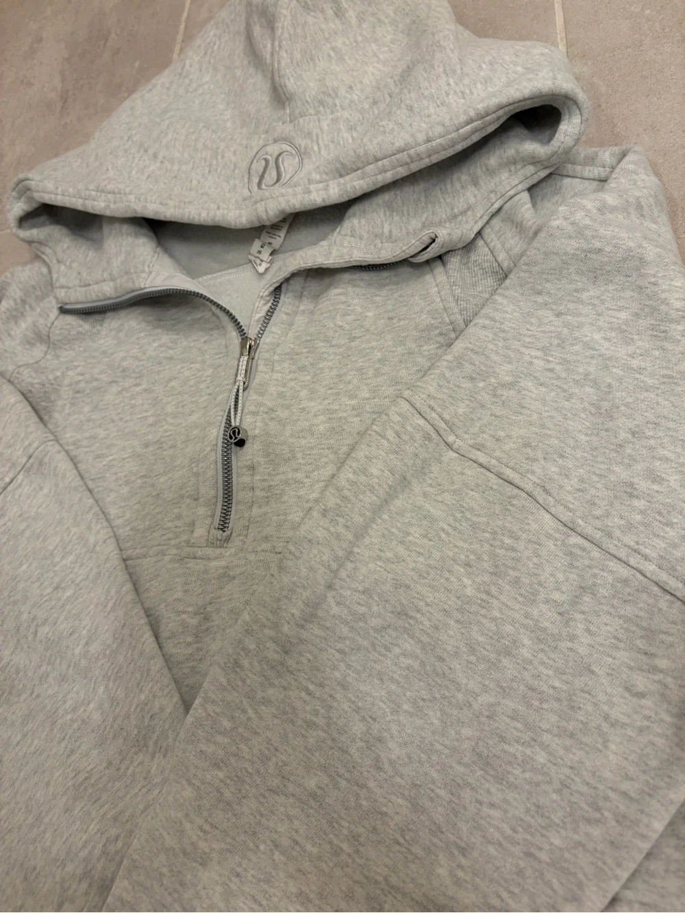 Lululemon scuba half-zip hoodie • size XS/S • heathered gray